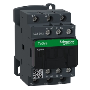 Contator Potencia Tripolar 12A 24Vca 1Na+1Nf 50/60Hz LC1D12B7 - Schneider Electric