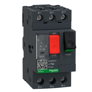 Disjuntor Motor Tripolar Termomagnético 32A 24-32A 400/415V 100Ka 50/60Hz GV2ME32 - Schneider Electric