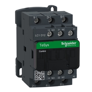 Contator Potencia Tripolar 12A 220Vca 1Na+1Nf 50/60Hz LC1D12M7 - Schneider Electric