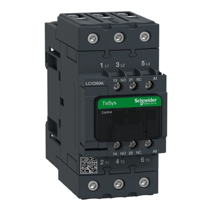 Contator Potência Tripolar 50A 220Vca 1Na+1Nf 50/60Hz LC1D50AM7 - Schneider Electric