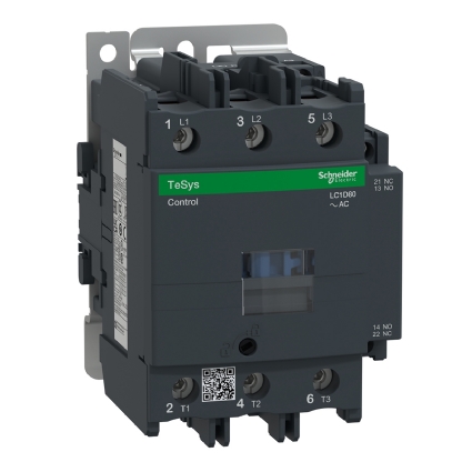 Contator Potência Tripolar 80A 110Vca 1Na+1Nf 50/60Hz LC1D80F7 - Schneider Electric