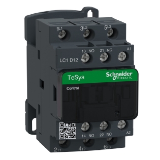 Contator Potência Tripolar 12A 48Vca 1Na+1Nf 50/60Hz LC1D12E7 - Schneider Electric