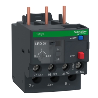 Relé De Sobrecarga Térmico 1,6-2,5A Classe 10 1Na+1Nf LRD07 - Schneider Electric