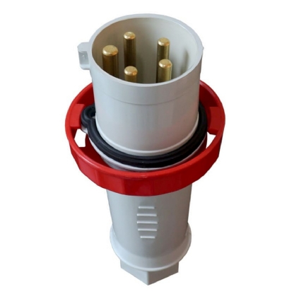 Plug Macho Poliamida 6.6 4P+T 63A 380/440V Vermelho 6H Ip67 N5576 Newkon - Steck