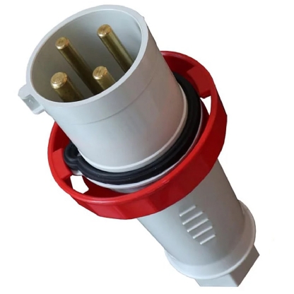 Plug Macho Poliamida 6.6 3P+T 63A 380/440V Vermelho 6H Ip67 N4576 Newkon - Steck