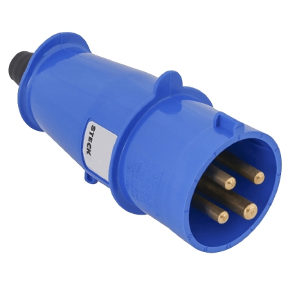 Plug Macho Poliamida 6.6 3P+T 63A 220/240V Azul 9H Ip44 - Steck
