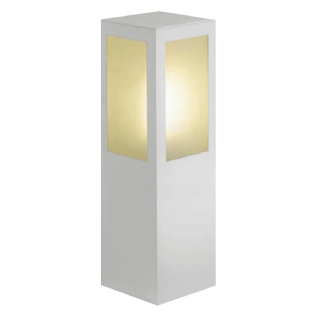 Luminária Balizador Jardim Bolt Branco Para Lâmpada A60 E27 Difusor Vidro - Ideal Iluminação
