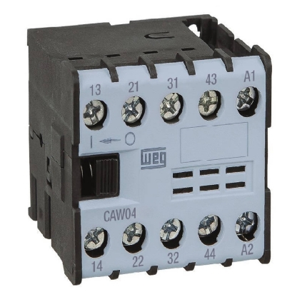 Contator Mini Auxiliar 6A 2Na+2Nf 220V 60Hz 42x45x44mm Caw04 12896381 - Weg