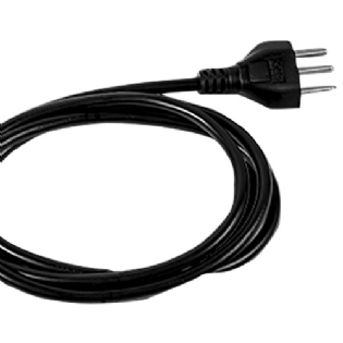 Cabo Força Rabicho Pp 3X1,00mm2 Preto 1,50 Mts Macho 10A 180G - Digicabo