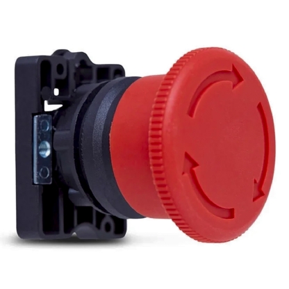 Botão Max Botton Retenção Girar Para Destravar 40mm Vermelho - Steck