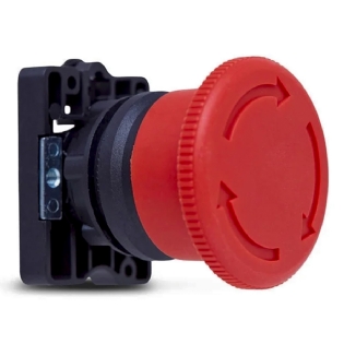 Botão Max Botton Retenção Girar Para Destravar 40mm Vermelho - Steck