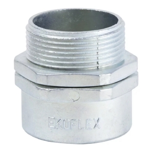 Conector Eletroduto Macho Latão Zincado 1 Polegada Rosca Bsp Reto Giratório Kmzgl - Ekoflex