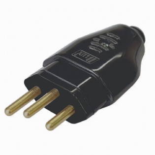 Plug Macho 20A 250V Preto Axial - Blux