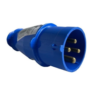 Plug Macho Poliamida 6.6 3P+T 16A 220/240V Azul 9H Ip44 Newkon N4079 - Steck