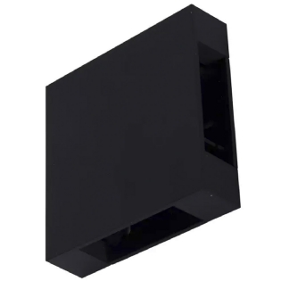 Luminária Arandela Led Trevo Preto 4W 3000K Luz Amarela 200Lm 120X120X30mm 3194 - Gaya