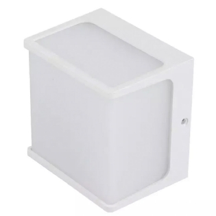 Luminária Arandela Led Hamsa Branco 8W Bivolt 3000K Luz Amarela 550Lm 120X120X30mm 3149 - Gaya