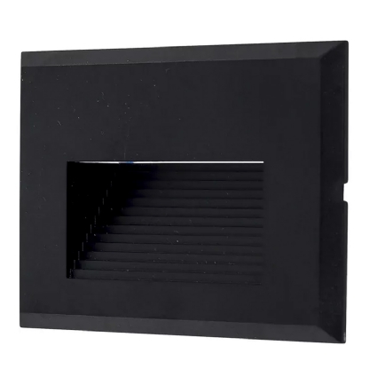 Balizador Embutir Led Preto 3000K Luz Amarela Bivolt 2W 18Lm 3195 - Gaya