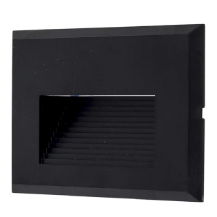 Balizador Embutir Led Preto 3000K Luz Amarela Bivolt 2W 18Lm 3195 - Gaya