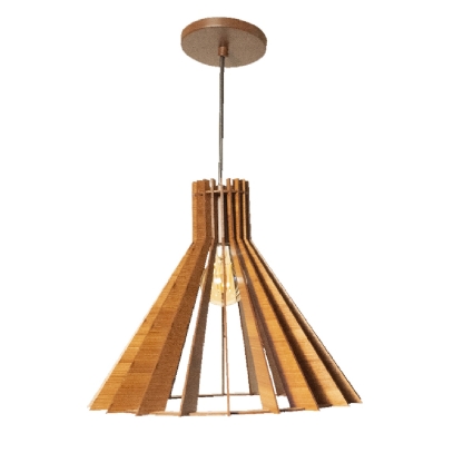 Luminária Pendente Belle Marrom 60W E27 Bivolt 128x34Cm 010906117 - Luzvita