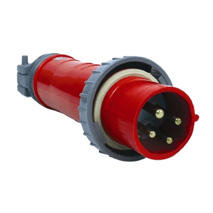 Plug Macho Prova D'Água Poliamida 6.6 3P+T 32A 380/440V Vermelho 6H Ip67 Shock Tite - Steck