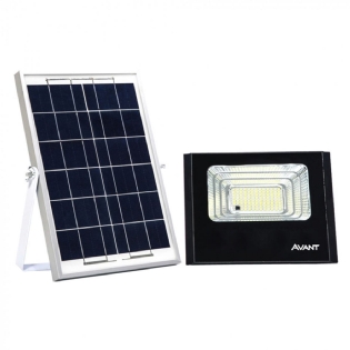 Refletor Solare Led Com Sensor Preto 25W Luz Branca 450Lm - Avant