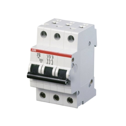 Disjuntor Mini Din Tripolar 50A Curva C 6Ka 230/400V S203-C50 - ABB