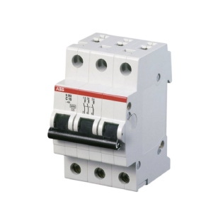 Disjuntor Mini Din Tripolar 50A Curva C 6Ka 230/400V S203-C50 - ABB