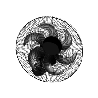 Ventilador De Teto Premium Bivolt 170W 50cm Preto Grade De Aço 6 Pás 76-5402 - Venti Delta
