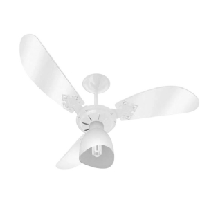 Ventilador Teto New Cristal Light 127V 130W Branco - Venti Delta