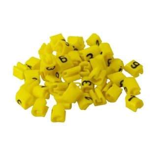 Marcador Anilha Mhg1/3 Número 4 Amarela Condutor 0,30-1,50mm Com 1000 Unidades - Hellermann