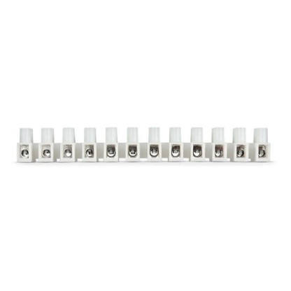 Conector Múltiplo Poliamida 41A 450V 12 Bornes 6,00Mm 85G Branco - Steck