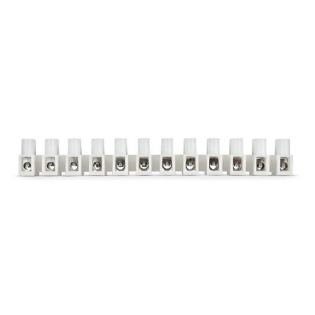 Conector Múltiplo Poliamida 41A 450V 12 Bornes 6,00Mm 85G Branco - Steck