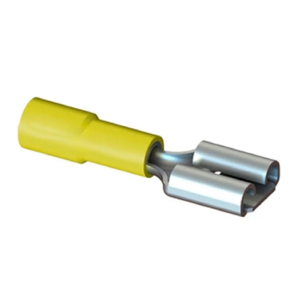 Terminal Fêmea 4,00-6,00Mm (12-10Awg) Pré-Isolado Amarelo - Intelli - 100 Unidades