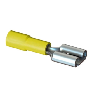 Terminal Fêmea 4,00-6,00Mm (12-10Awg) Pré-Isolado Amarelo - Intelli - 100 Unidades