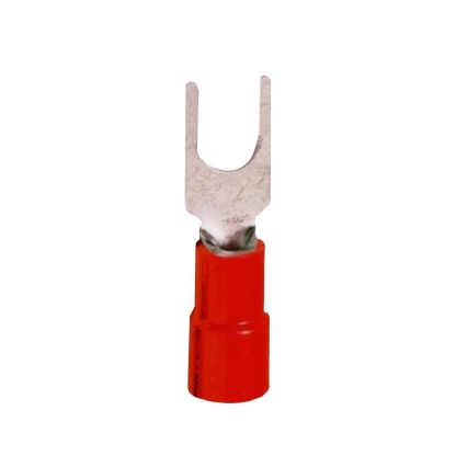 Terminal Forquilha 0,50-1,50Mm (22-16Awg) Pré-Isolado Vermelho F=5Mm 3/16 (M5) - Magnet - 100 Unidades
