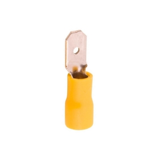 Terminal Macho 4,00-6,00Mm (12-10Awg) Pré-Isolado Amarelo - Magnet - 100 Unidades