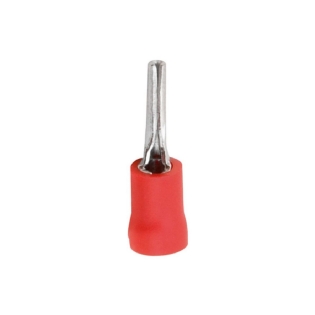 Terminal Pino 10Mm (8Awg) Pré-Isolado Vermelho - Magnet - 100 Unidades