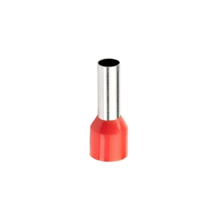 Terminal Tubular (Ilhos) 1,00Mm (17Awg) Pré-Isolado Vermelho - Conexel - 100 Unidades