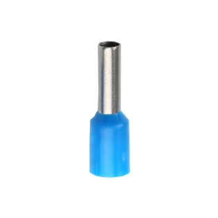 Terminal Tubular (Ilhos) 0,25Mm (24Awg) Pré-Isolado Azul Claro - Conexel - 100 Unidades