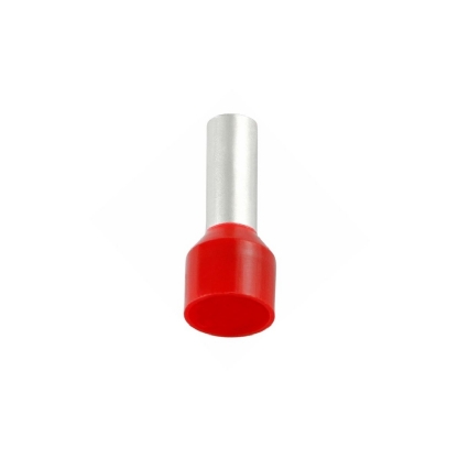 Terminal Tubular Ilhos 10mm Pré-Isolado Vermelho 100 Unidades - Conexel
