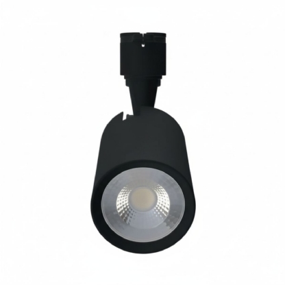 Luminária Spot Led Trilho Redondo Preto 5W Bivolt 4000K Branco Neutro 325Lm Foco Direcionável (Facho 52G) - Luminatti