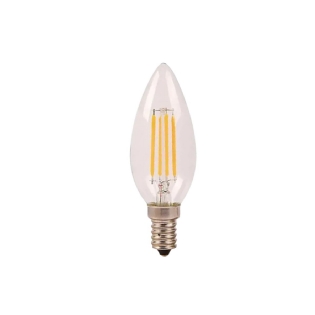 Lâmpada Led Filamento Vela 3W Bivolt E14 6000K Luz Branca - Ourolux