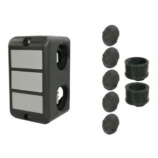 Condulete Pvc Múltiplo 3/4 Cinza C/2 Conector + 5 Tampões + 2 Interruptor Simples + 1 Tom 20A - Wetzel
