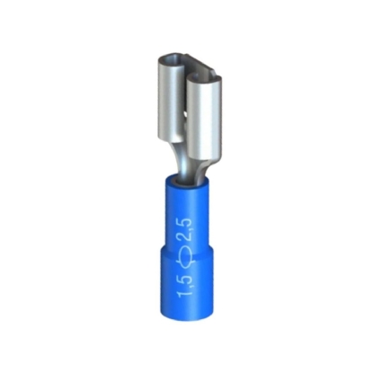 Terminal Femea 1,50-2,50Mm (16-14Awg) Pré-Isolado Azul - Intelli