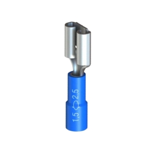 Terminal Femea 1,50-2,50Mm (16-14Awg) Pré-Isolado Azul - Intelli