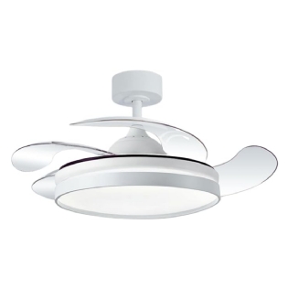 Ventilador Teto Retrátil Riviera 127/220V 96W Branco C/Controle Remoto - Tualix