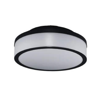 Luminária Plafon Sobrepor Santorini Preto 12W 5Xe27 Bivolt Difusor Poliestireno - Tuaflix