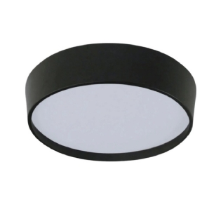 Luminária Plafon Sobrepor Ravena Preto/Preto 15W 6Xe27 Bivolt Difusor Poliestireno - Tualux
