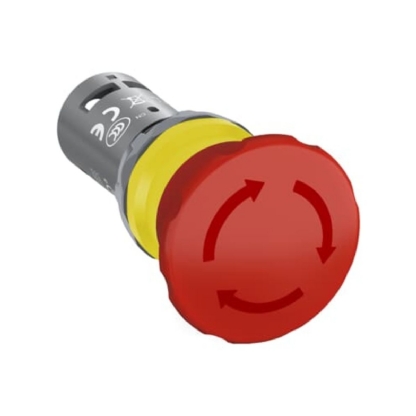 Botao Emergencia Cogumelo 40mm Girar Destr 22,5mm Plastico V