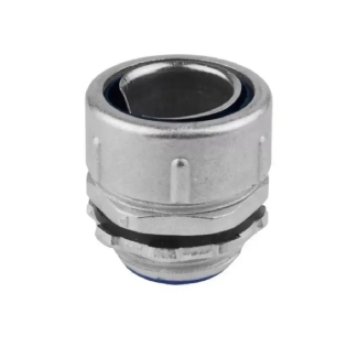 Conector Eletroduto Macho Reusável Zamak Zincado 1.1/2 Polegadas Rosca Bsp Reto Fixo Kmra - Ekoflex